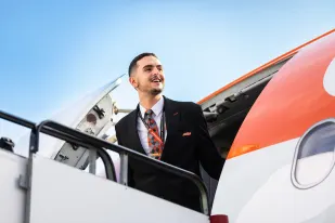 easyJet cabin crew stairs