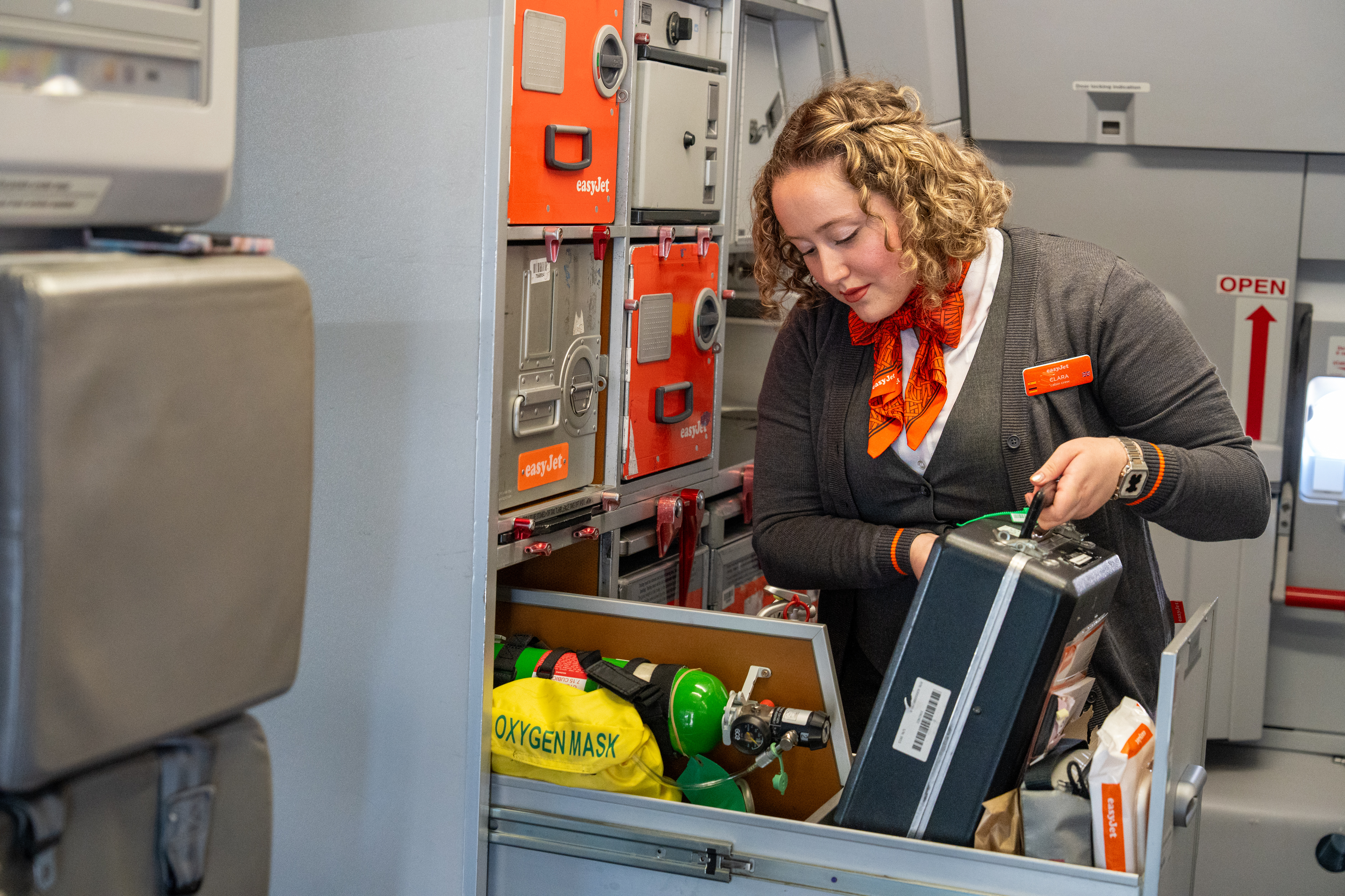 easyJet cabin crew training hand