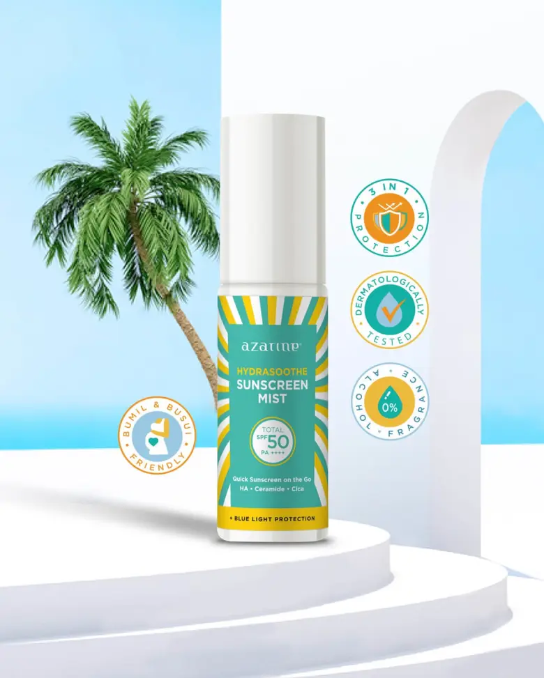 Baru! Azarine Hydrasoothe Sunscreen Mist: Cara Mudah Re-Apply Sunscreen