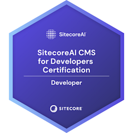 SitecoreAI CMS Developer Badge