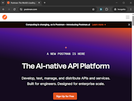 Postman Homepage Screenshot