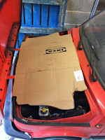 Cardboard template of the Mercedes hybrid battery