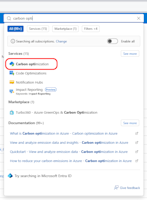 Searching Services in Azure Portal