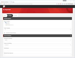 Ez Importer Options Screen
