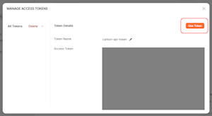 Token Created Dialog - Postman