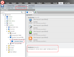 Update Renderers Field in Template Standard Values