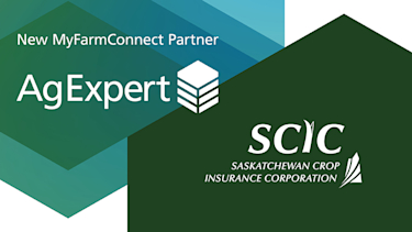 Top left AgExpert logo and bottom right SCIC logo