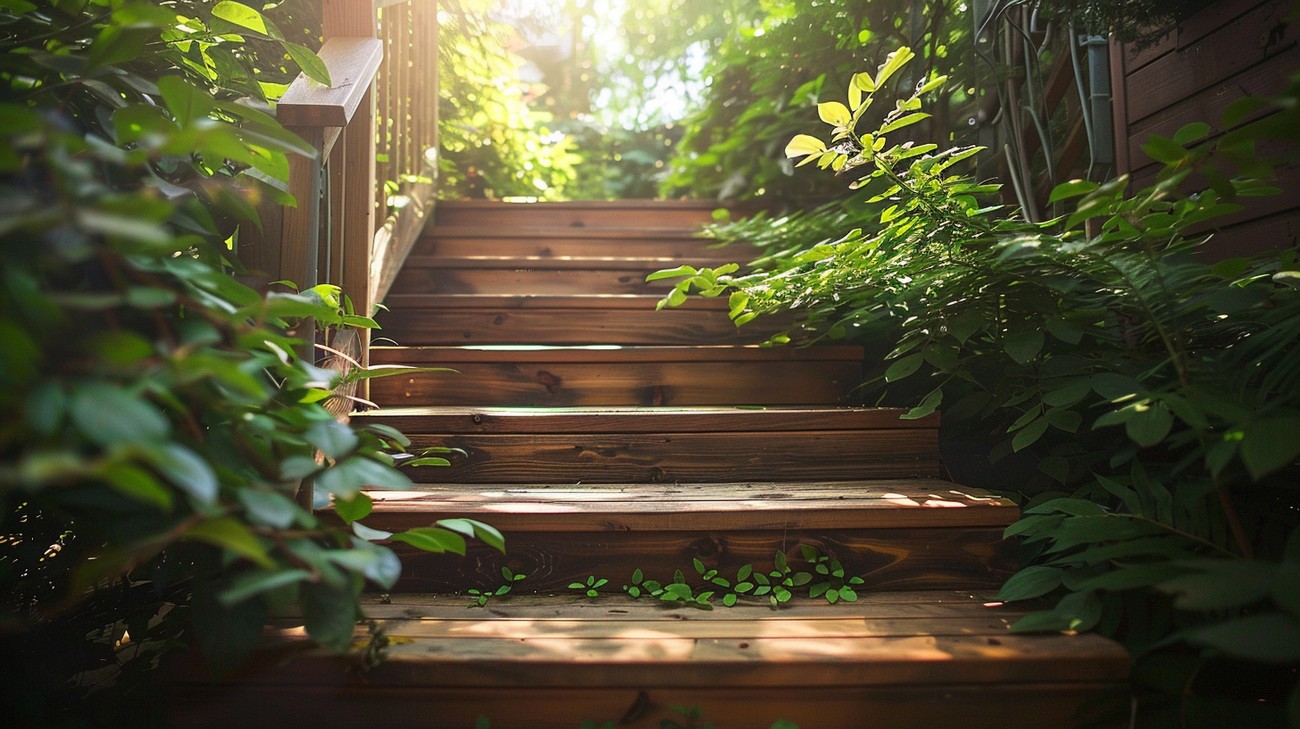 Deck stairs photo