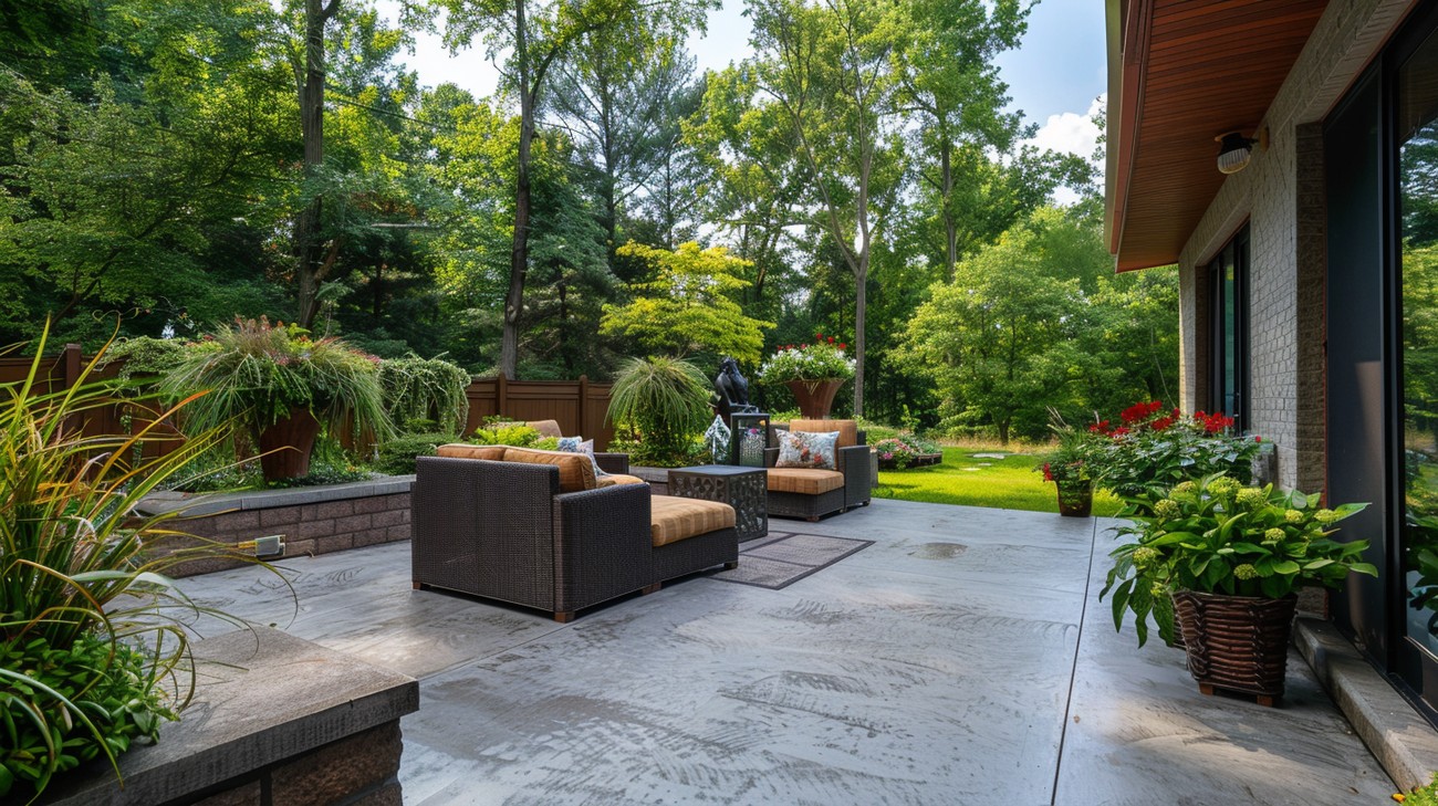 concrete patios ideas near you