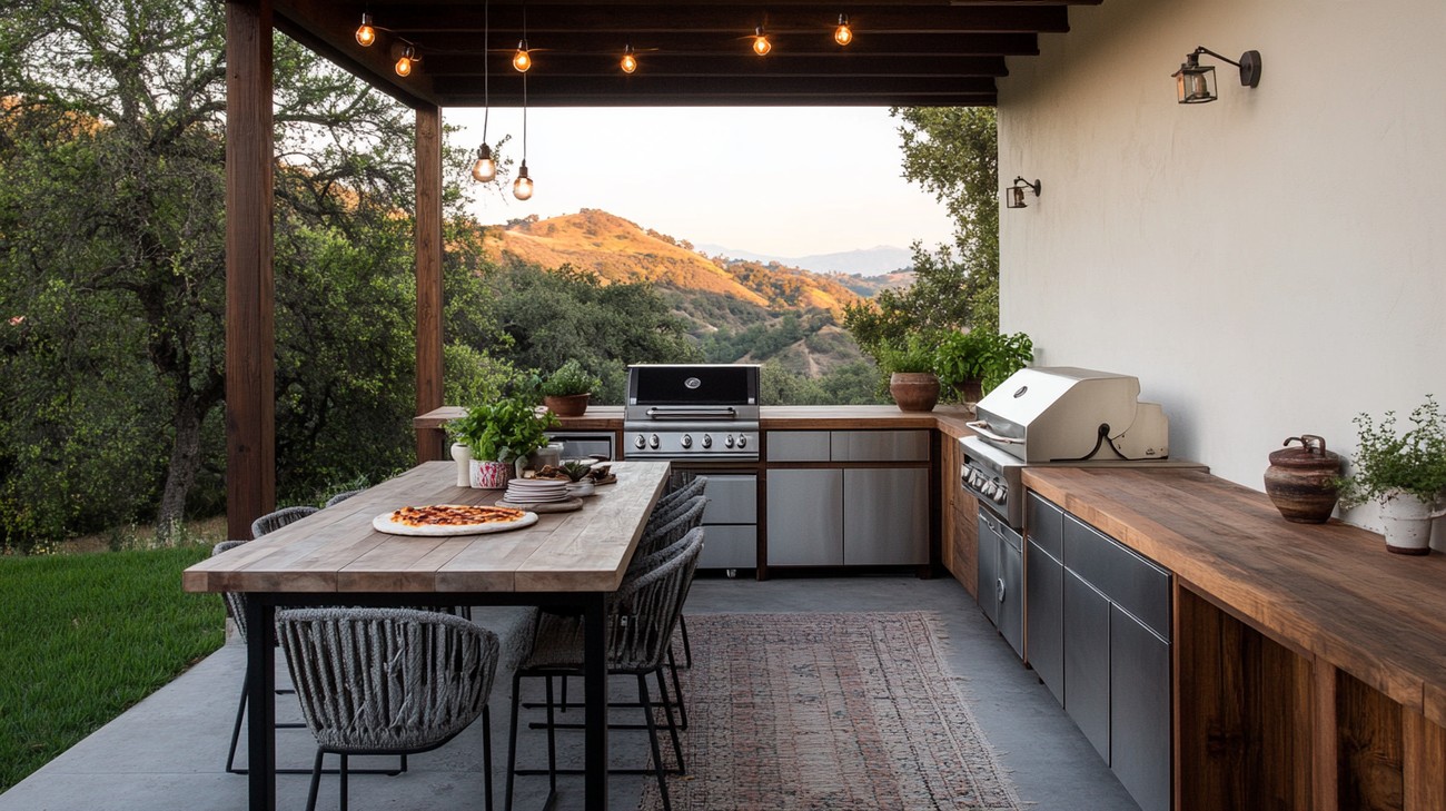 covered outdoor kitchen ideas near you