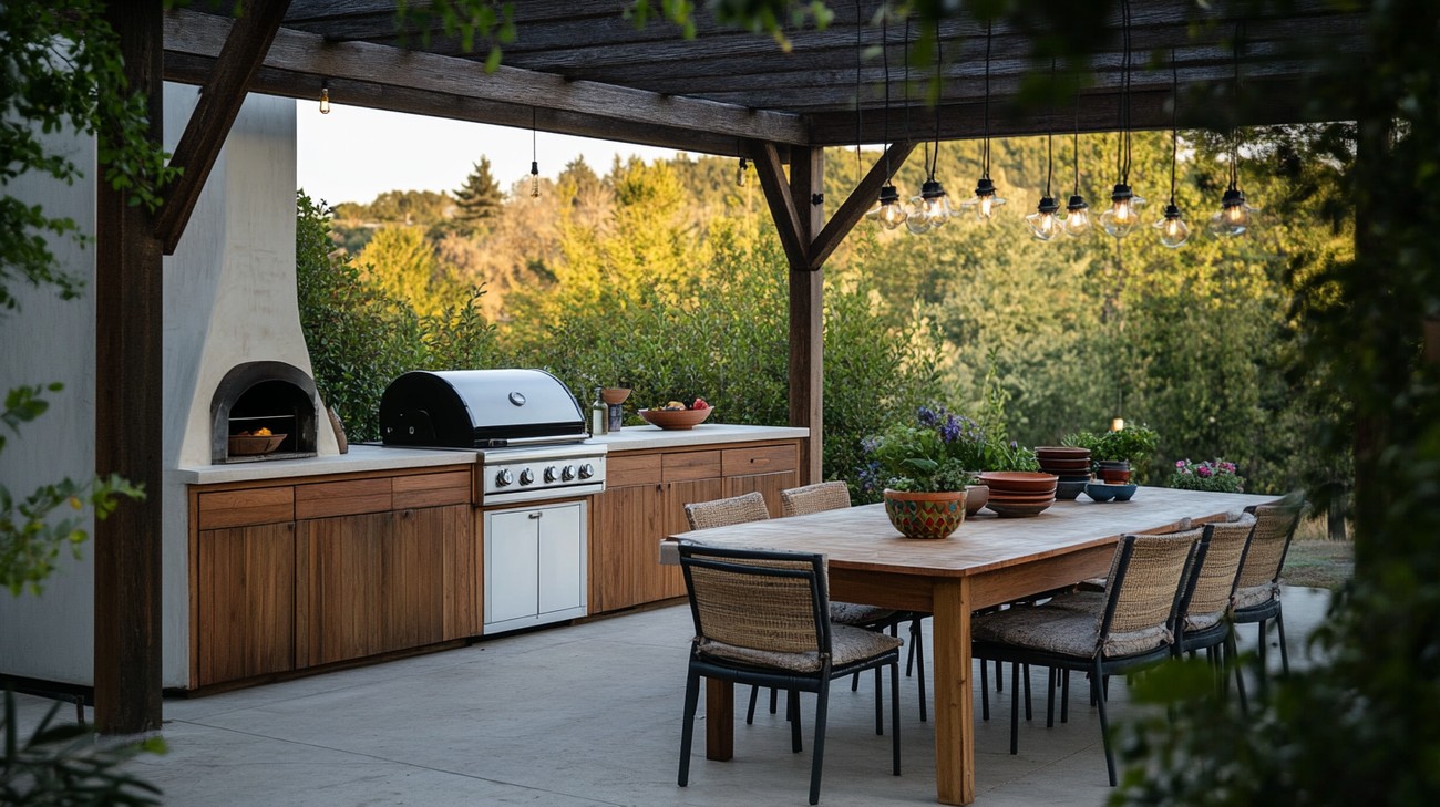 covered outdoor kitchen ideas photo