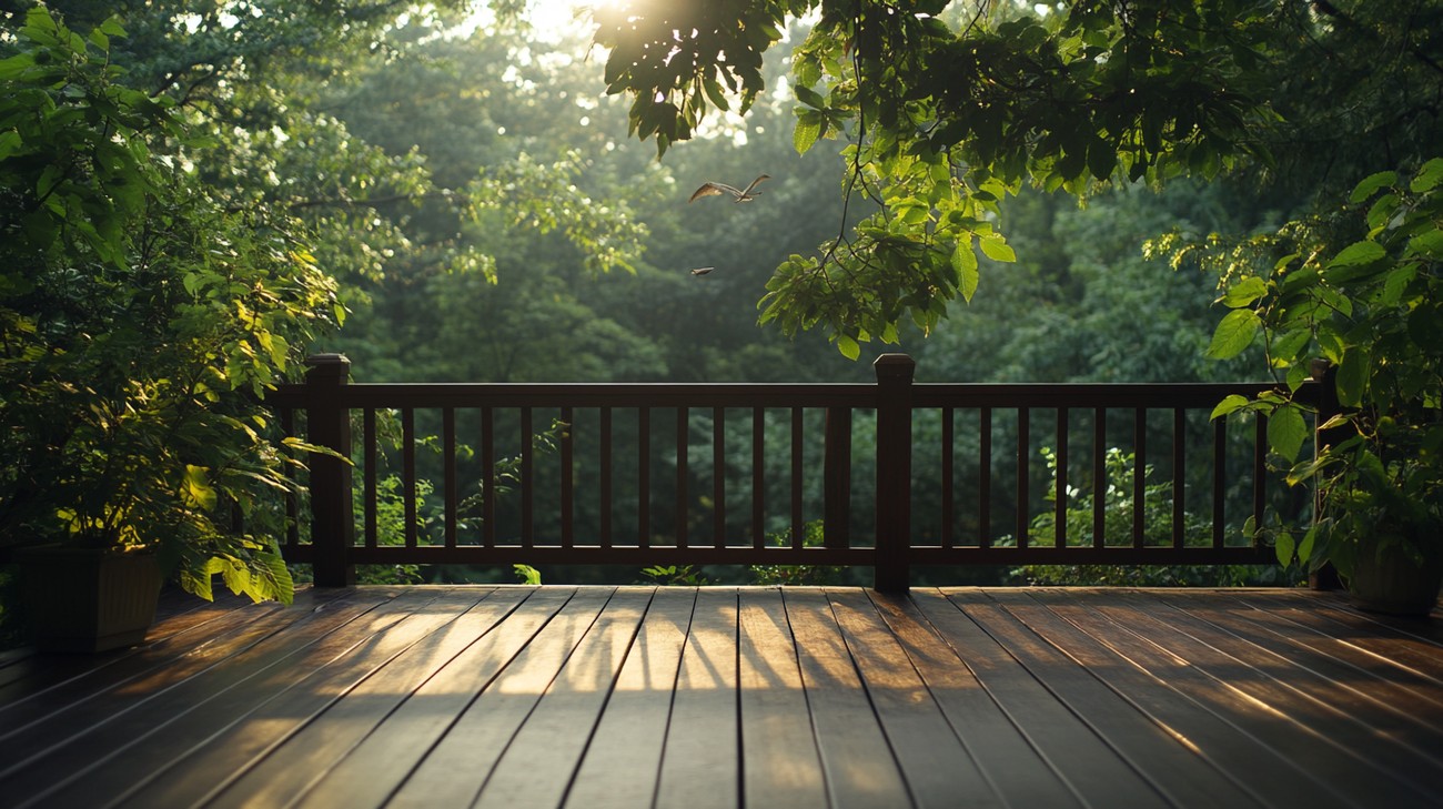 wood deck railing near you