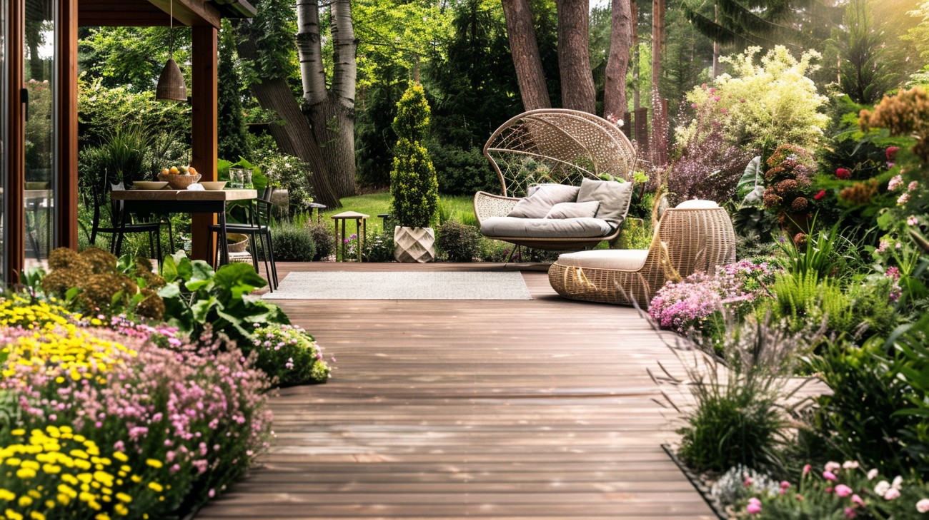 backyard deck and patio ideas photo