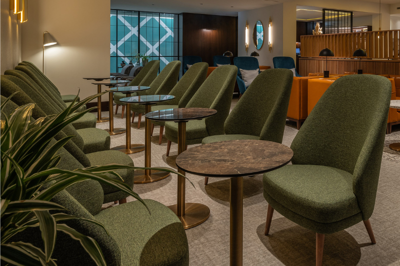 Airport lounge seating area 