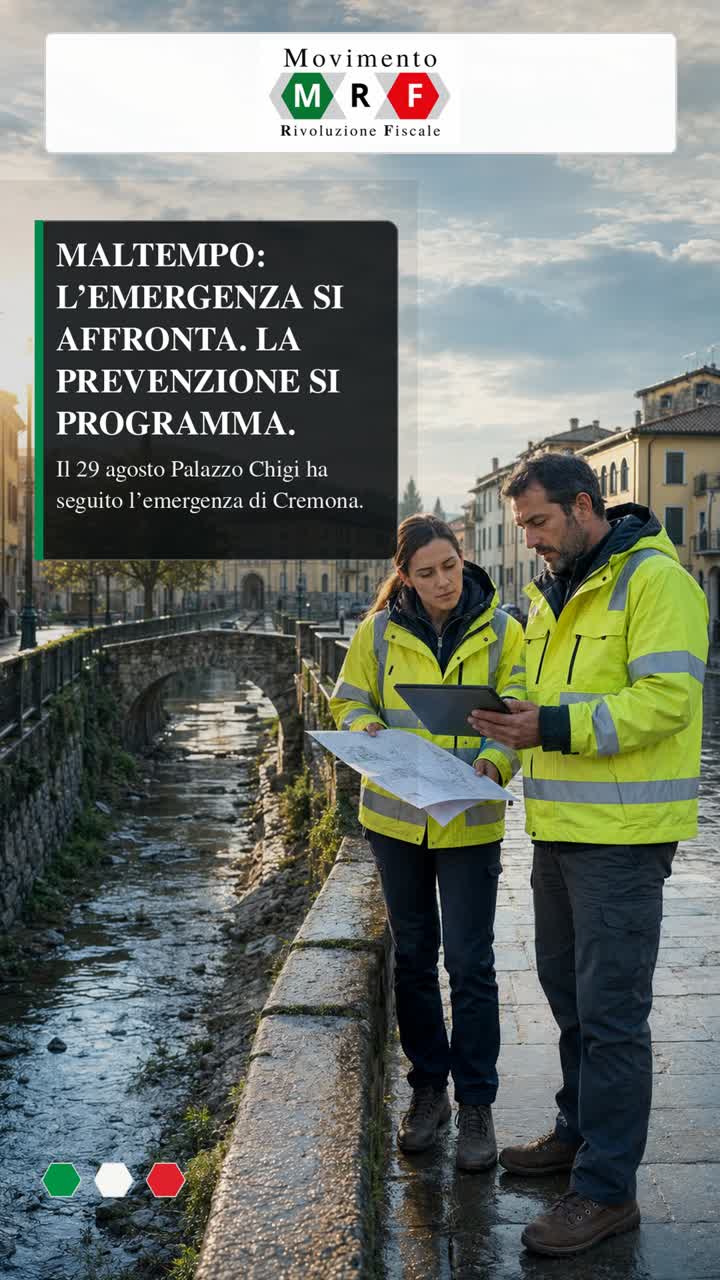 MALTEMPO: L’EMERGENZA SI AFFRONTA OGGI. LA PREVENZIONE SI COSTRUISCE OGNI GIORNO.