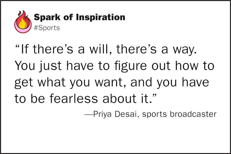 Quote by sports broadcaster Priya Desai