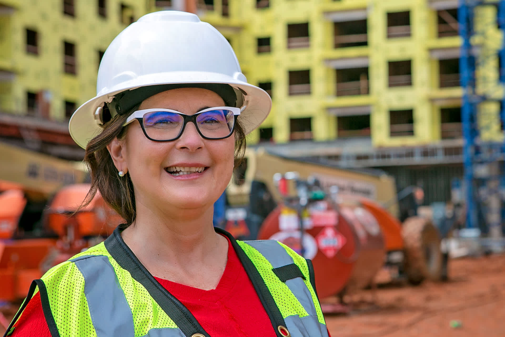 woman in hard hat