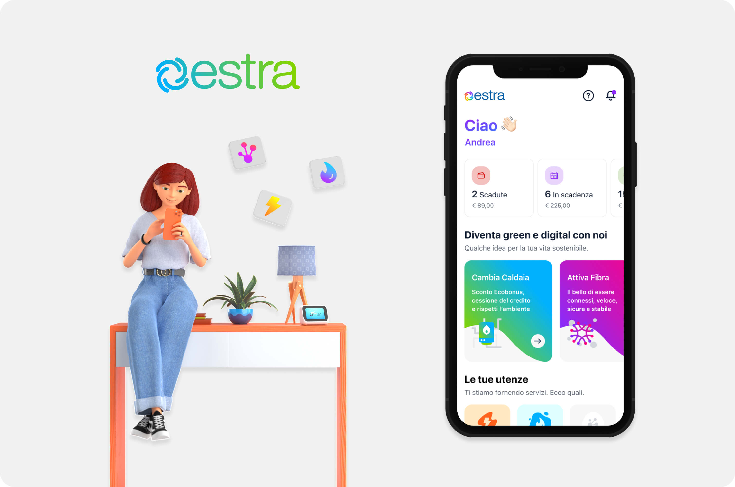 A screenshot of the Estra app