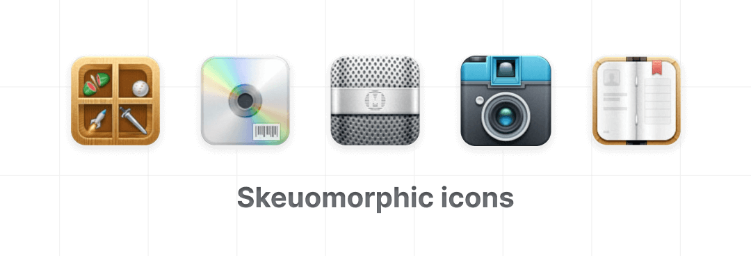 Skeumorphic icons