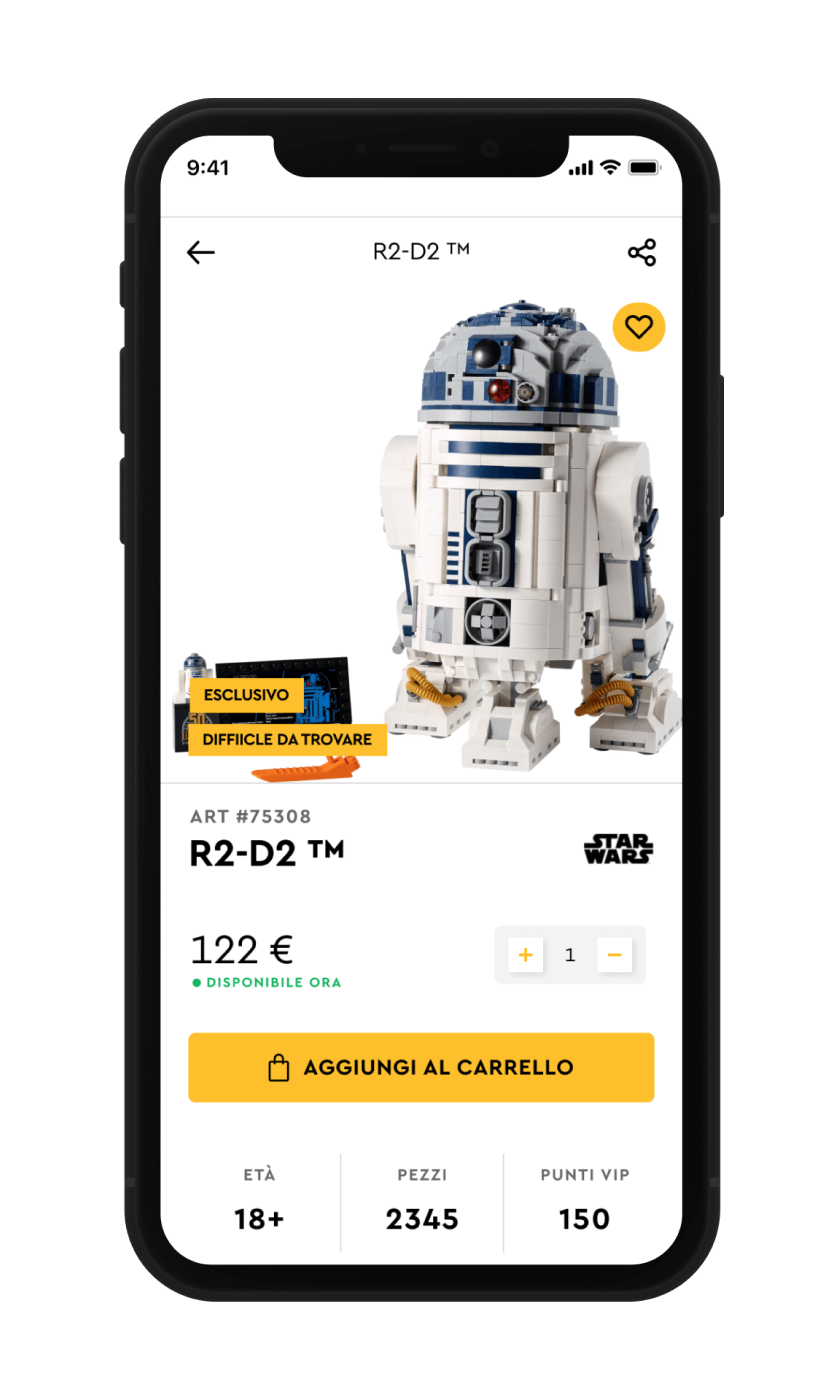 A screenshot of LEGO's product page on the mobile app.