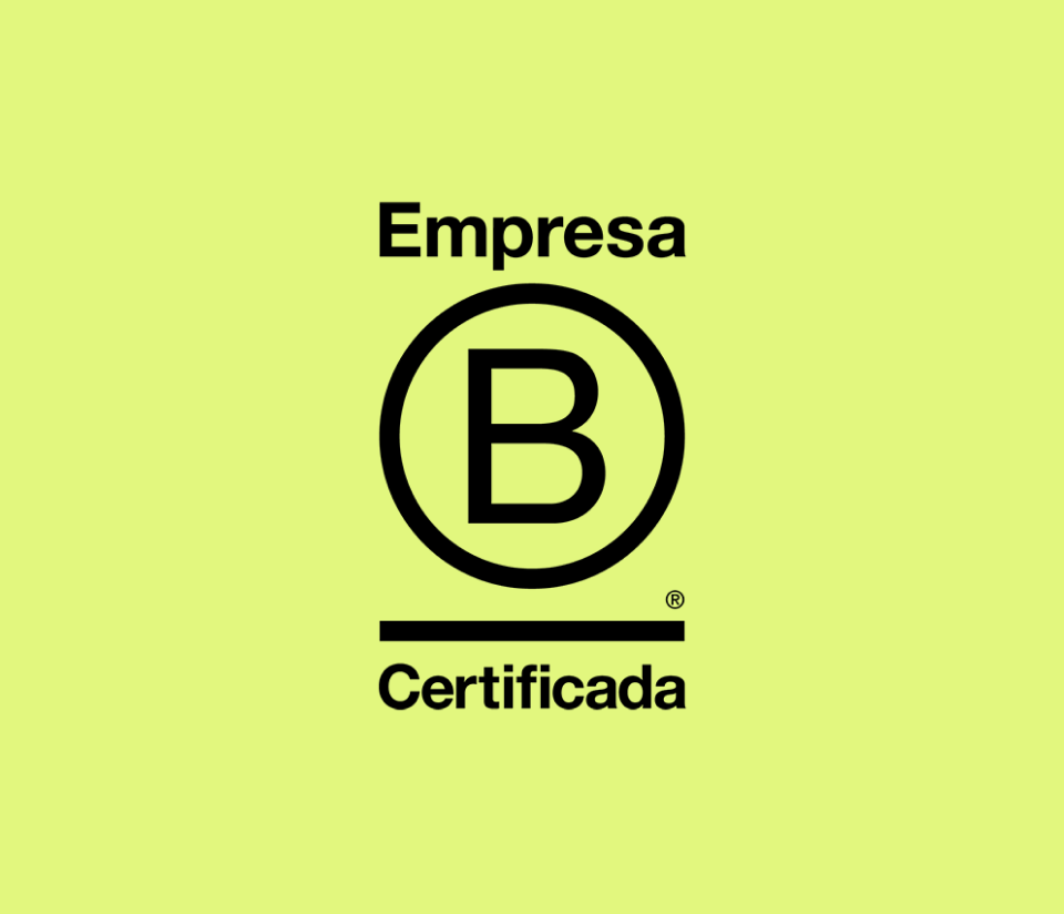 B Corp logo with a green background