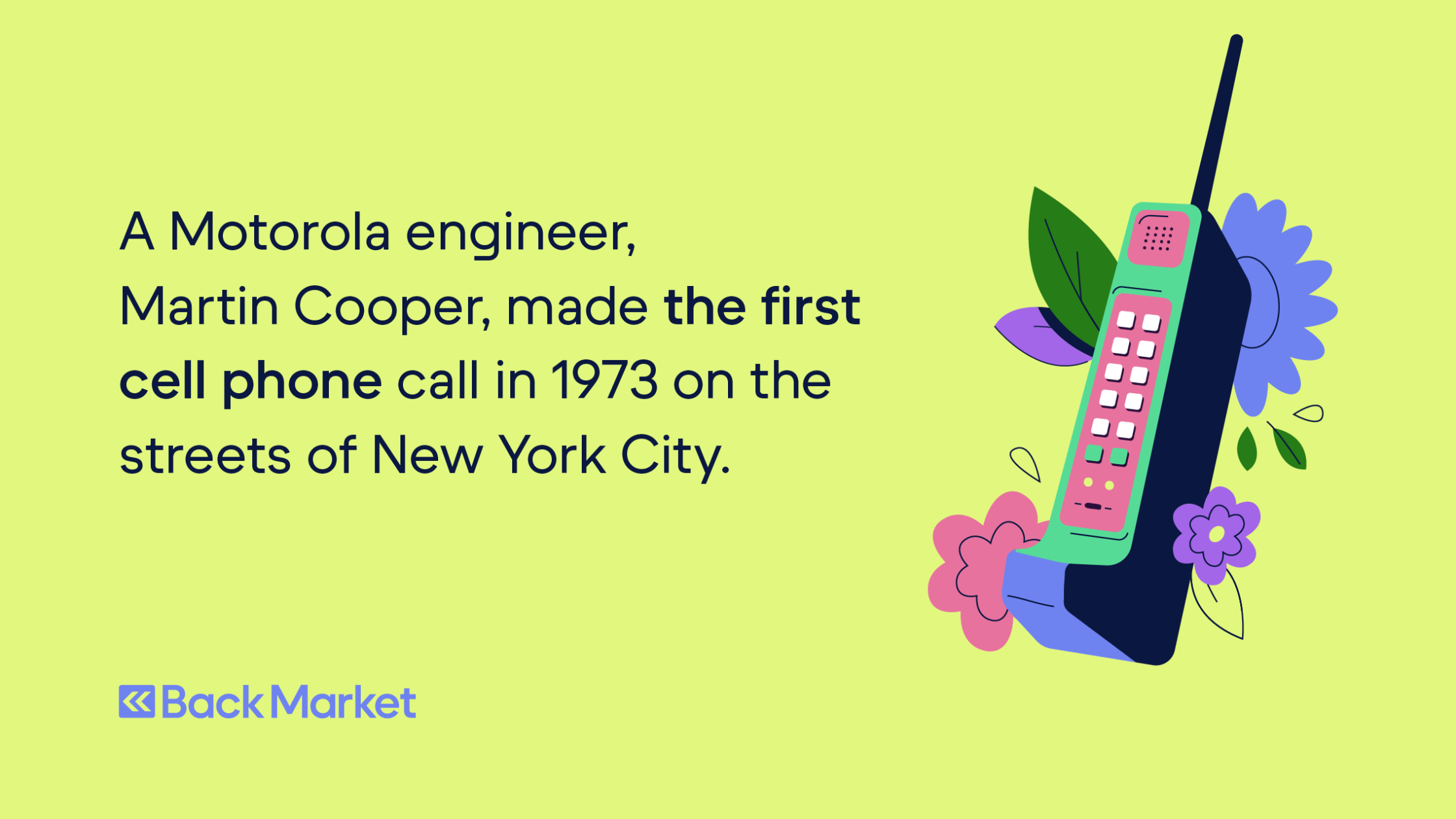 The first cell phone call