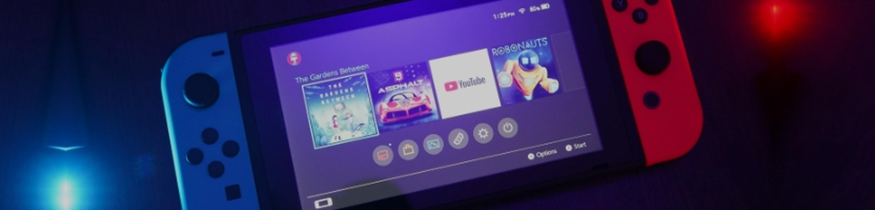 Die Nintendo Switch, in Form der mobilen Spielkonsole
