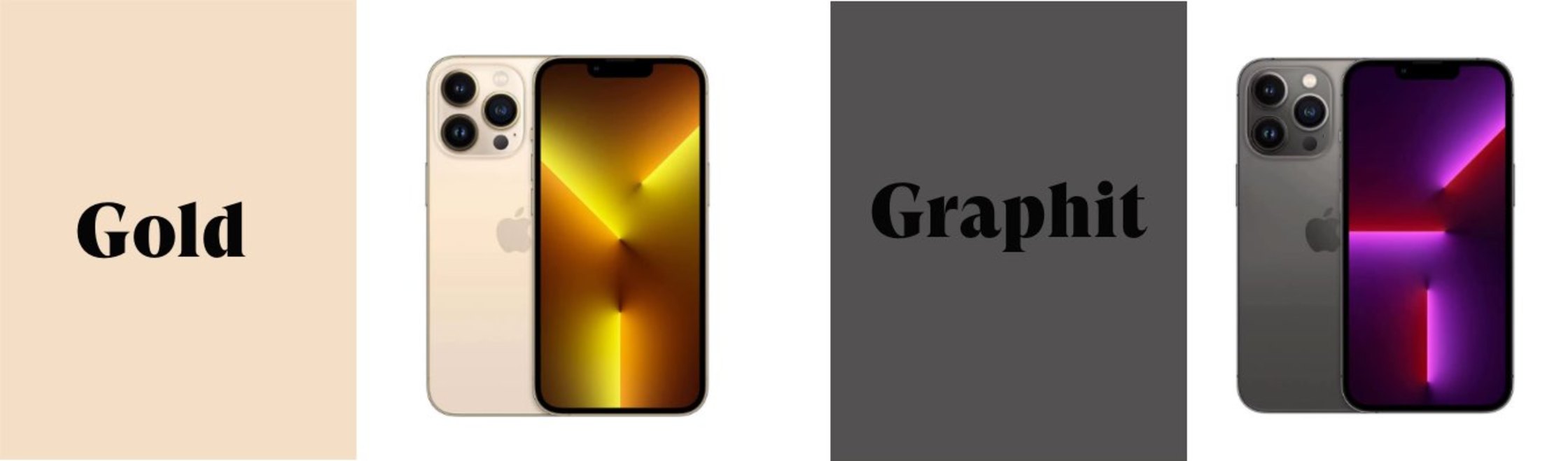 iphone 13 farben gold-graphite