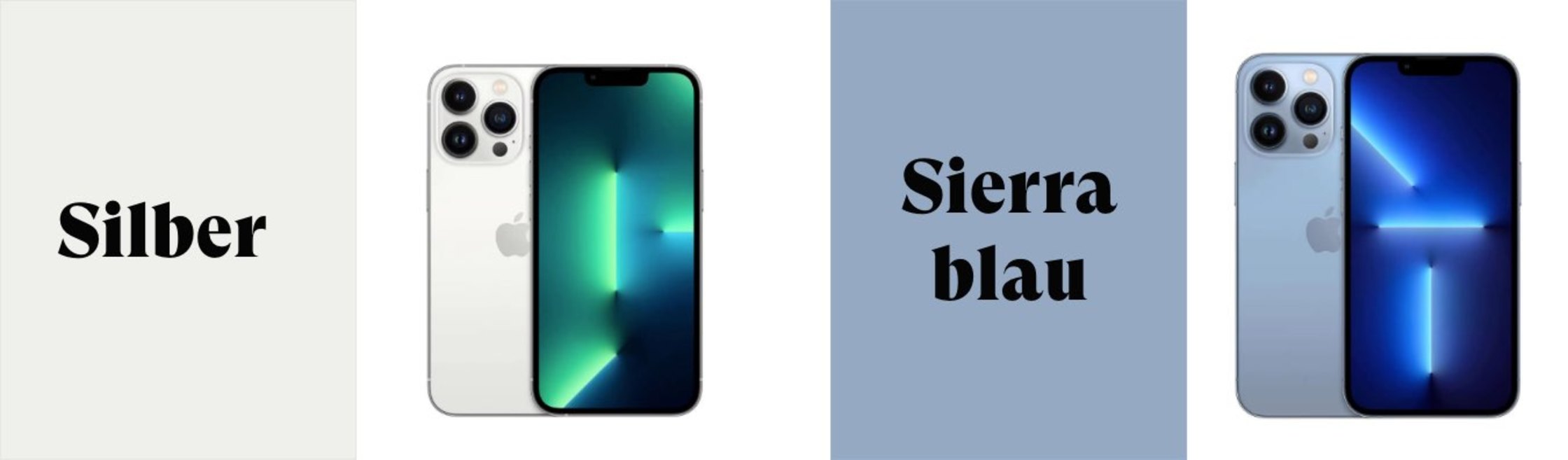 iphone 13 farben silber sierrablau