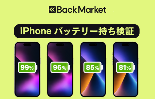 リファービッシュ品iPhoneのバッテリー持ち実機レビュー：最大容量