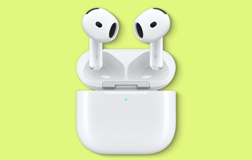 Boîtier De Charge Sans Fil Compatible AirPods 4ème Génération - Remplacement Avec Détecteur Mouvement, LED, Capacité 620 MAh