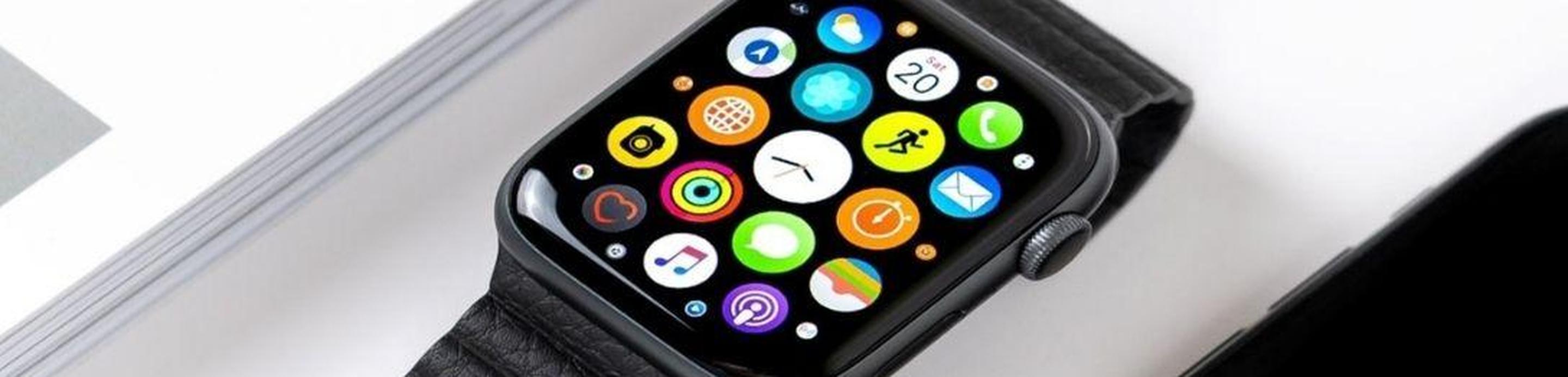 pantalla del apple watch en negro