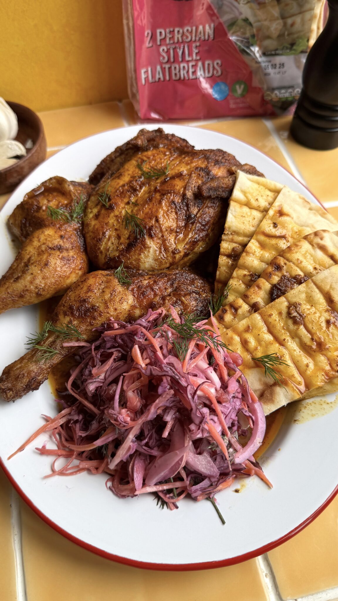 Roast Spatchcock Chicken &amp; Flatbread Recipe | Deli Kitchen