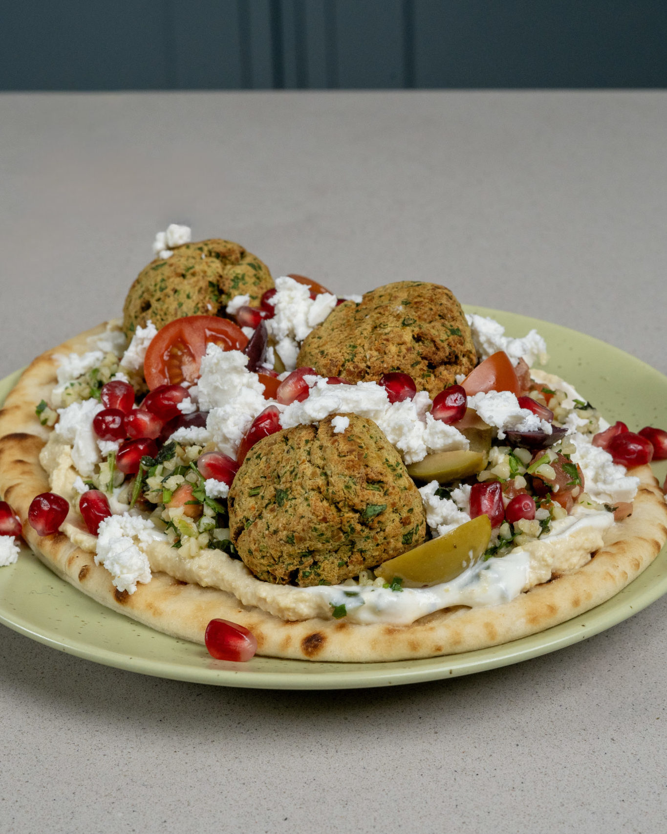 Homemade Falafel on Flatbread Recipe | Deli Kitchen