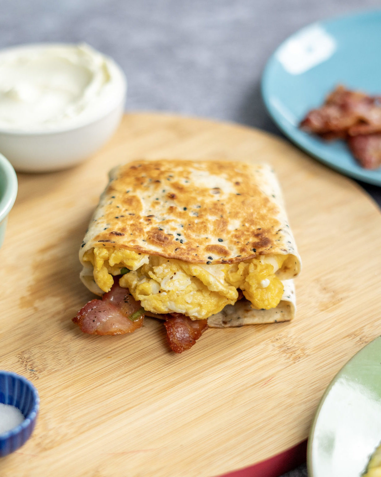 Egg and Bacon Breakfast Wrap Recipe | Deli Kitchen