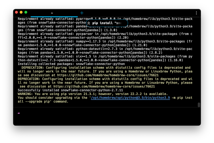 Connecting to and querying Snowflake from Python | Hex