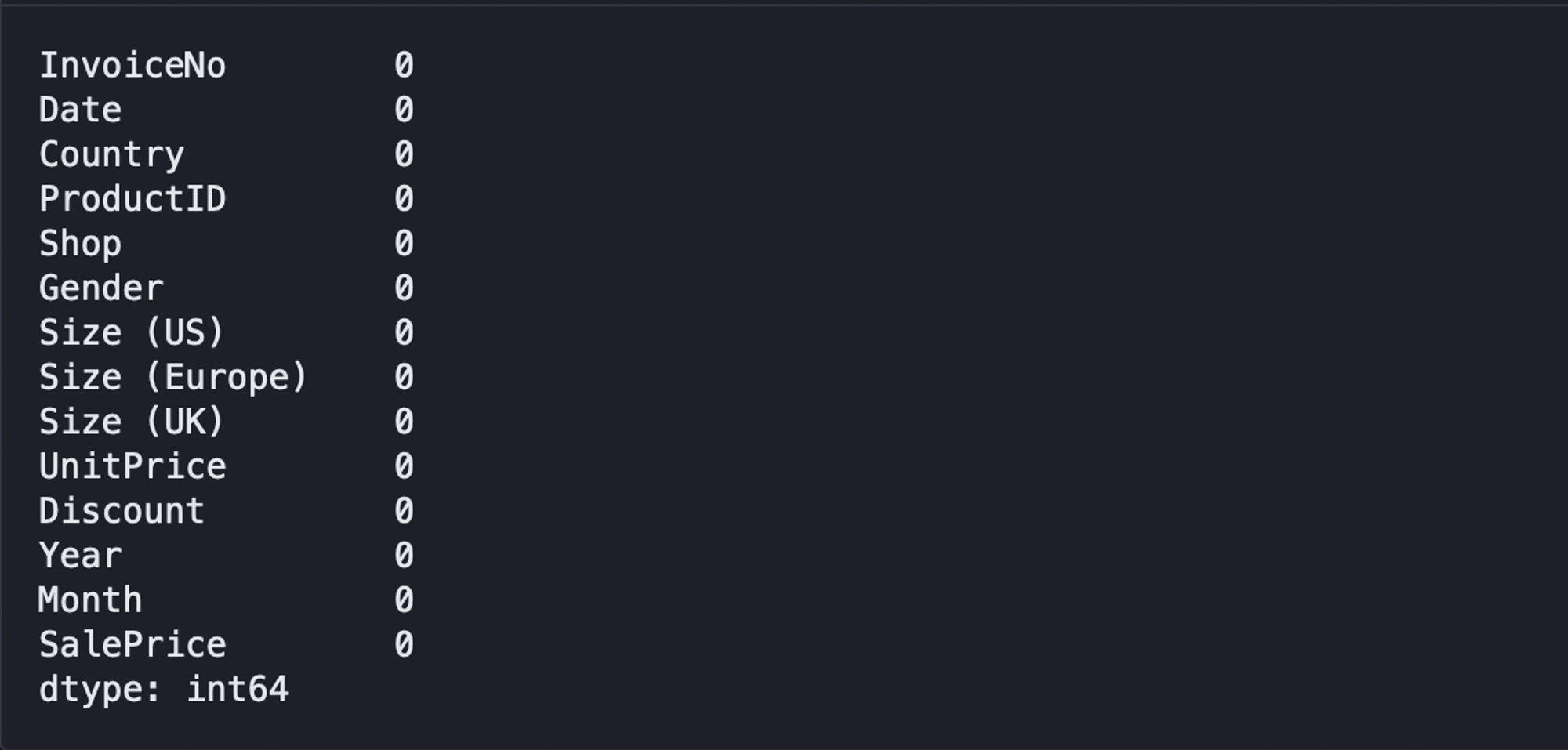 feature cleaning