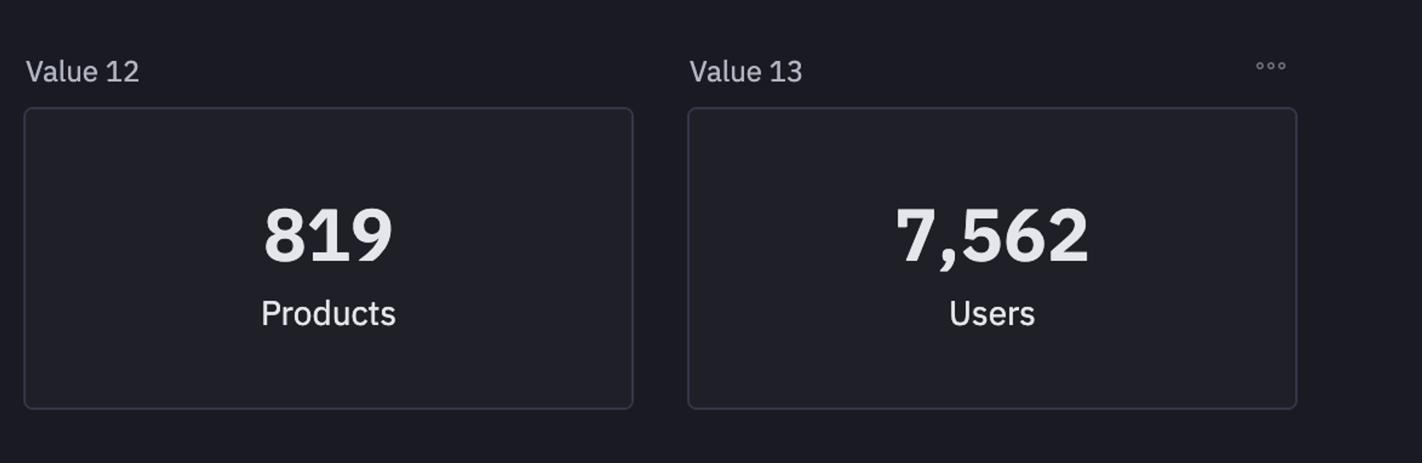 single value