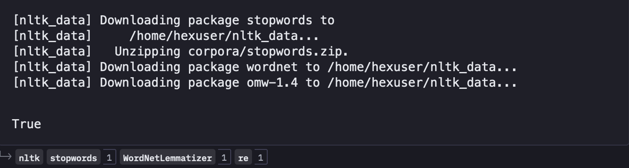 NLTK package