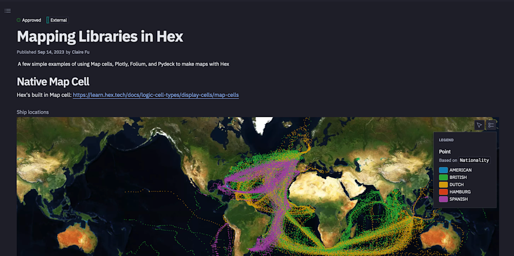 Python mapping libraries (with examples) | Hex