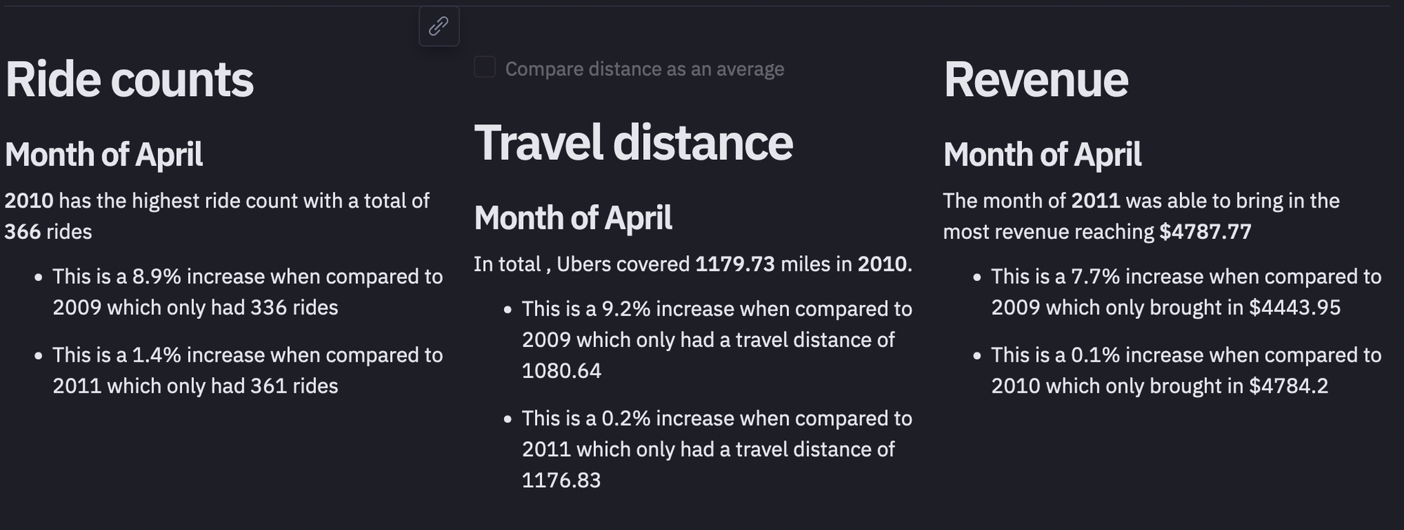 ride count and revenue logic