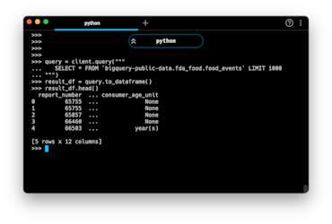 Connecting to and querying BigQuery from Python | Hex