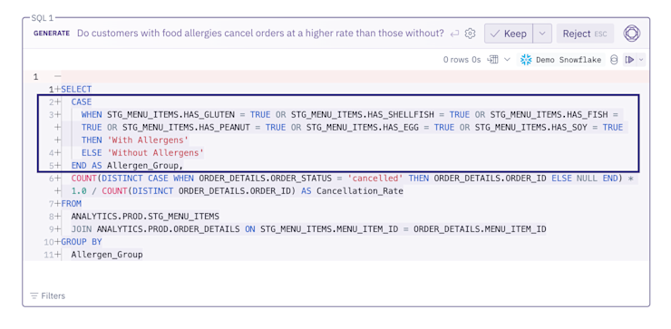 This query runs, but uses a sub-optimal staging table that might not have all the necessary data.