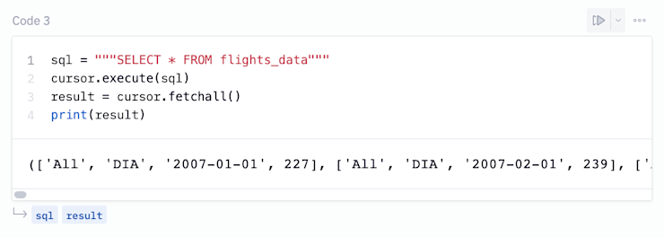Running a simple Redshift query