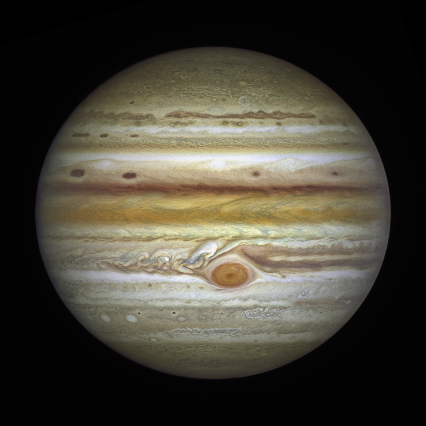 Jupiter from the Hubble Space Telescope — NASA, ESA, A. Simon (NASA-GSFC), and M. H. Wong (UC Berkeley); Image Processing: J. DePasquale (STScI)