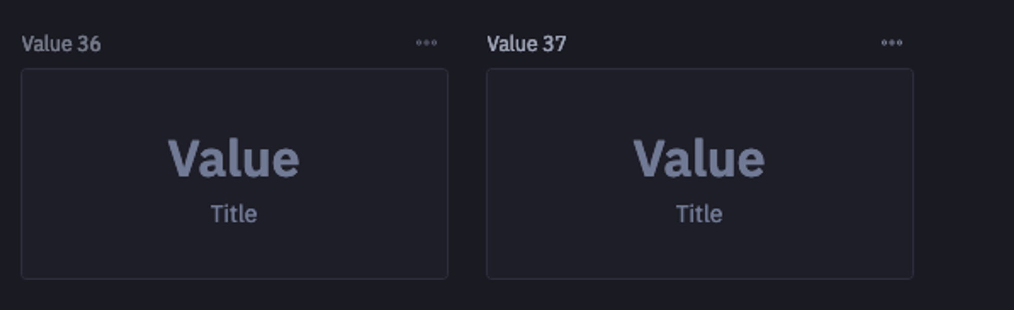two single-value cells