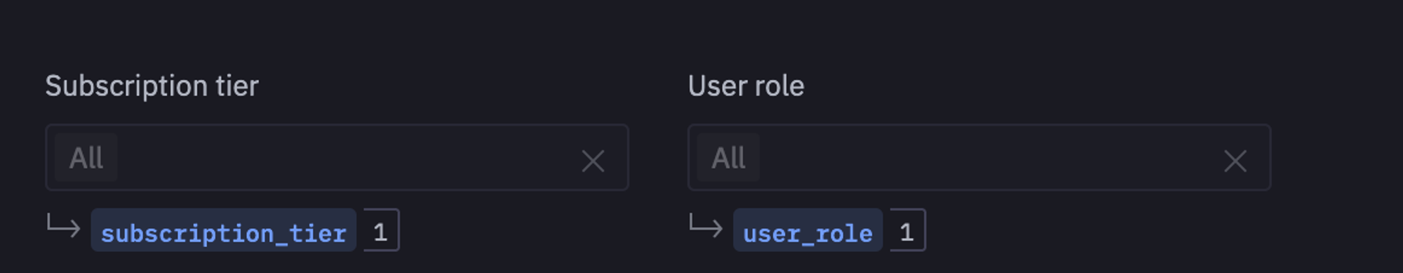 subscription tier input params