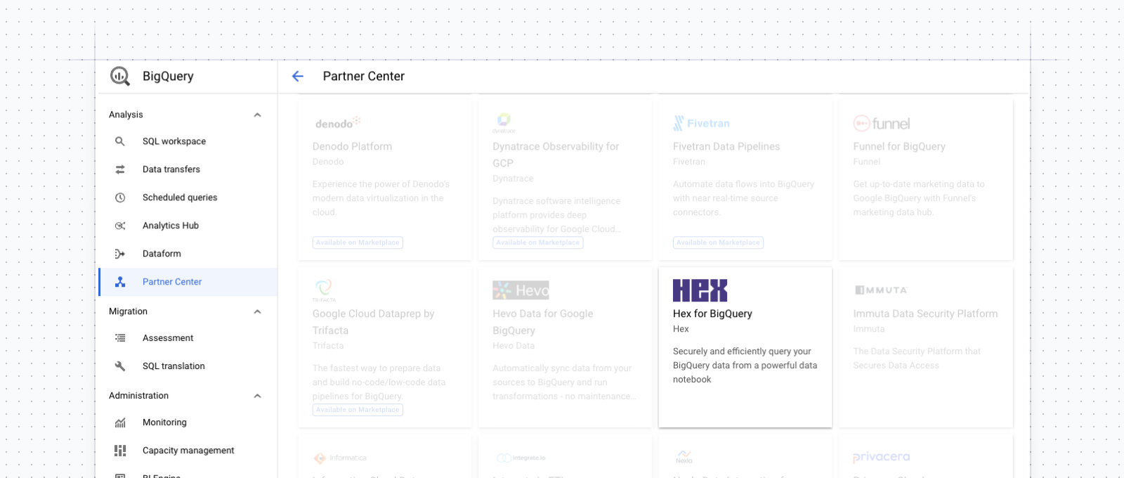 You can also start a free trial of Hex in BigQuery’s Partner Center!
