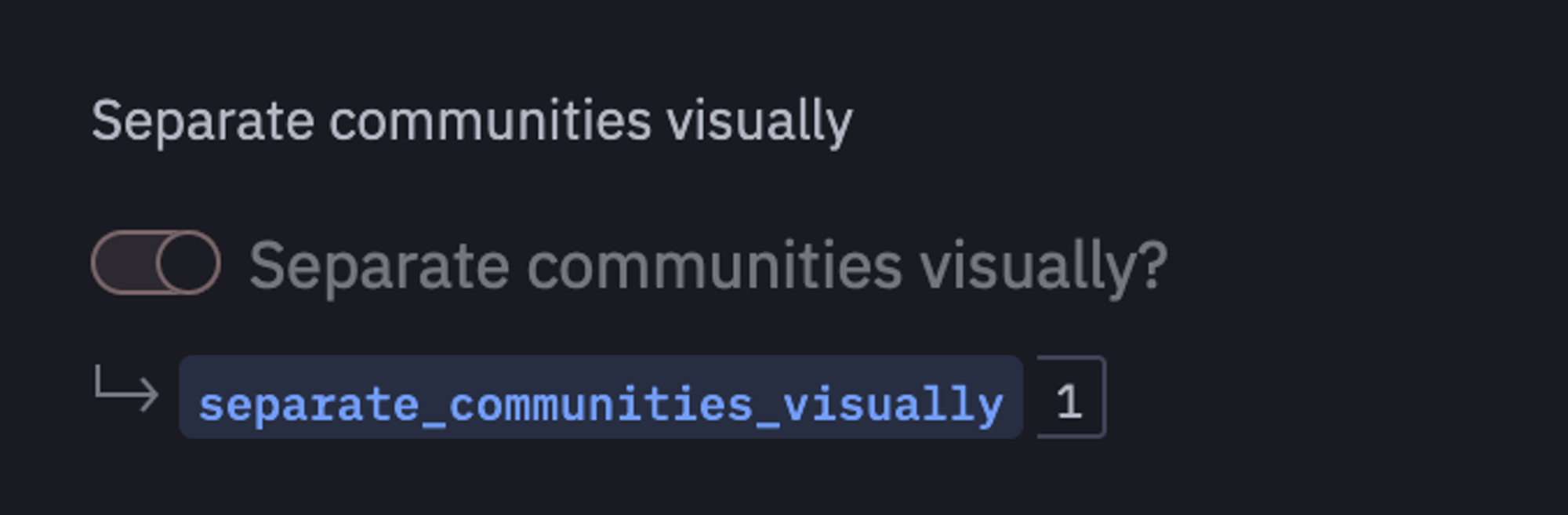 communities visualization
