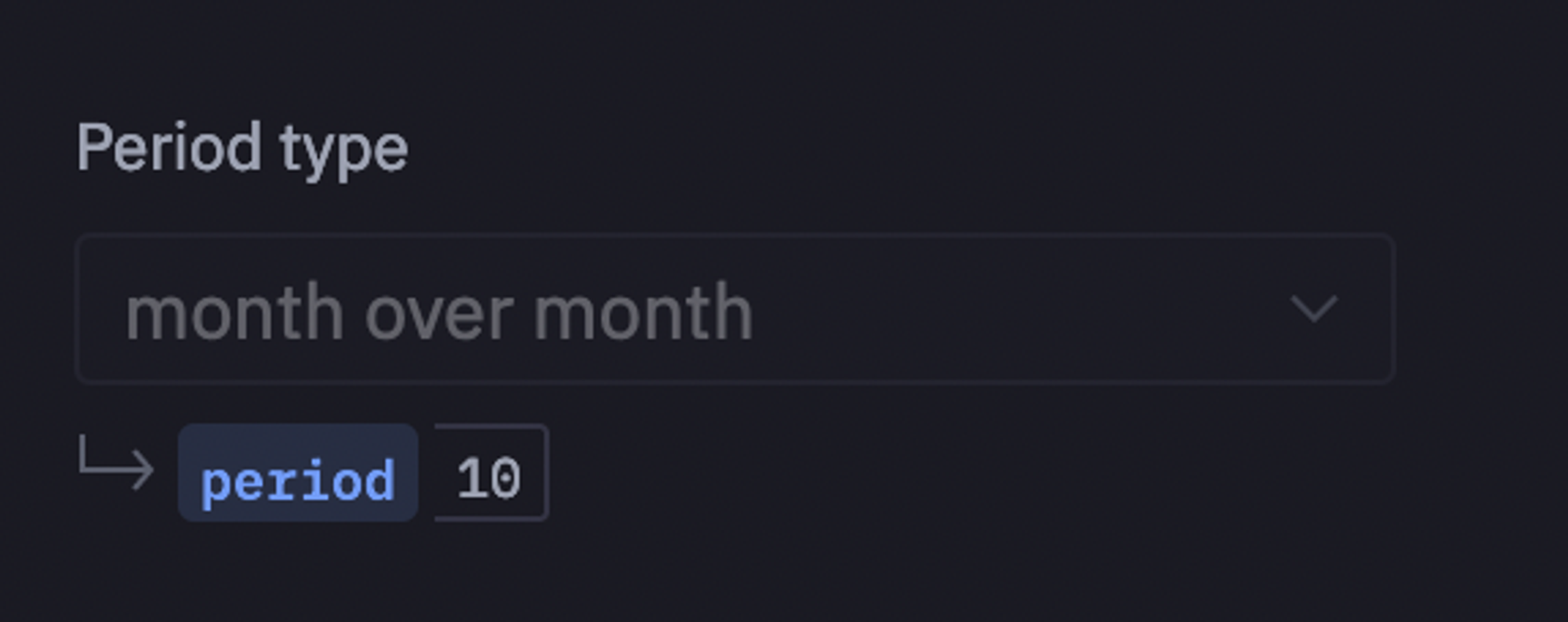 Period type input parameter